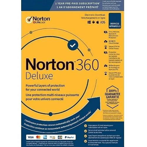 Norton 360 Deluxe – 1-Year / 5-Device – Global